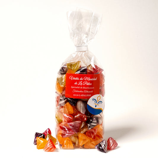 Berlingots orange citron fraise pomme cassis sachet 250 gr